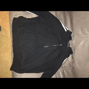 Brandy Melville Quarter Zip Cropped Hoodie